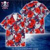 Personalized Braves Pinstripe Fan Hawaiian Shirt – Classic Baseball Design