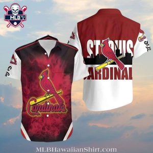 Red Smoke Pattern – St. Louis Fiery Hawaiian Shirt