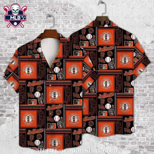 Retro Patchwork SF Giants Baseball Icons Hawaiian Shirt – San Francisco Giants Tropical Shirt