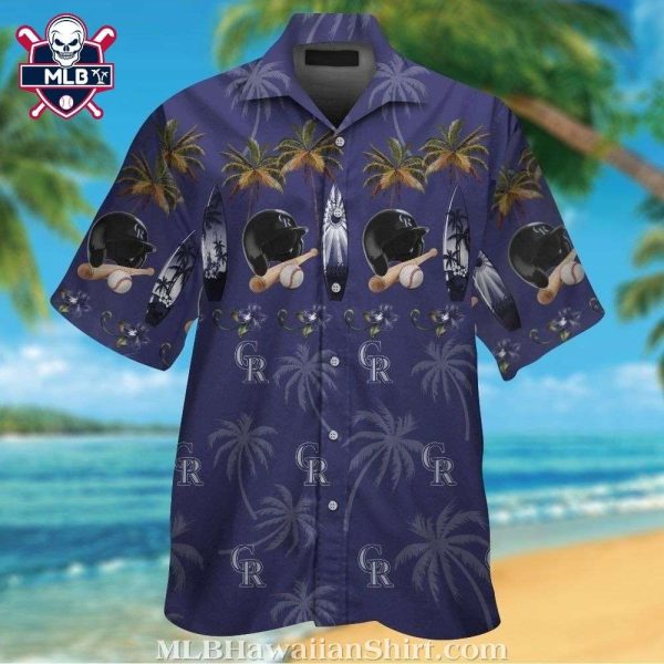 Rockies Beachfront Baseball MLB Tropical Hawaiian Shirt