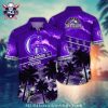 Rockies Deep Purple Floral MLB Aloha Shirt