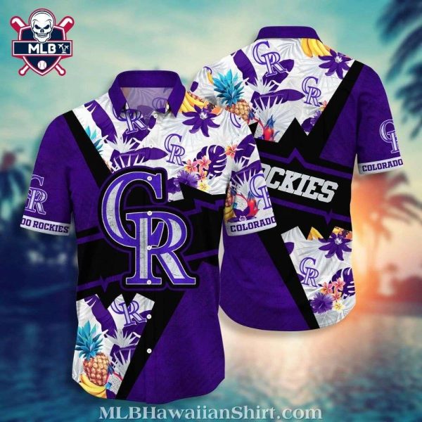 Rockies Purple Passion Fruit And Floral MLB Aloha Shirt