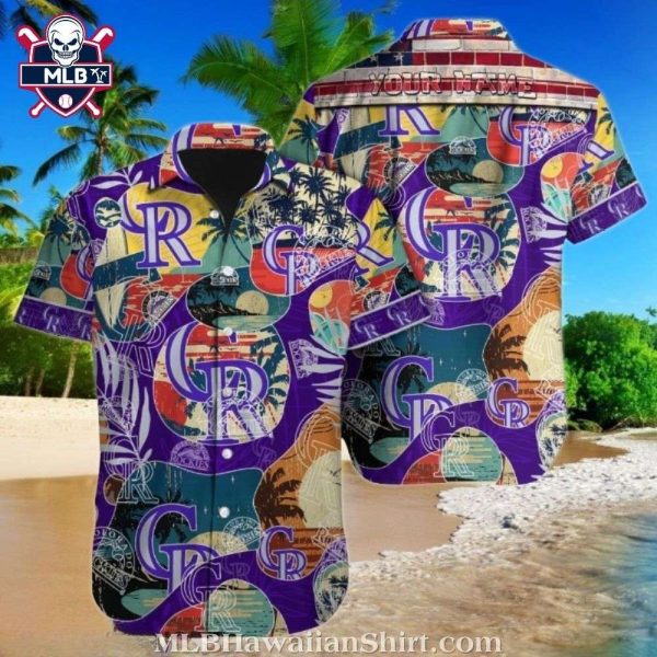 Rockies Vibrant Tropical Mix MLB Hawaiian Shirt