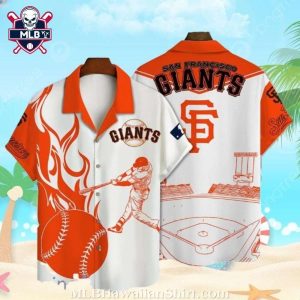 SF Giants Flame Thrower Hawaiian Shirt – Fireball White Edition