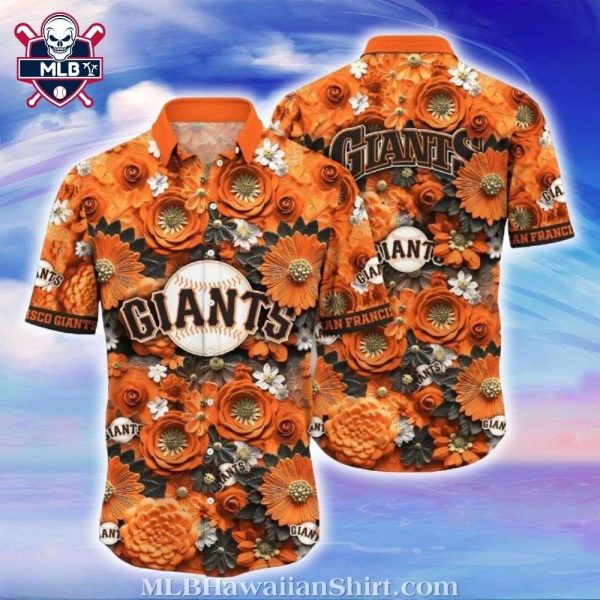 SF Giants Floral Burst Tropical Hawaiian Shirt