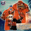 San Francisco Giants Hibiscus And Palm Customizable Hawaiian Shirt