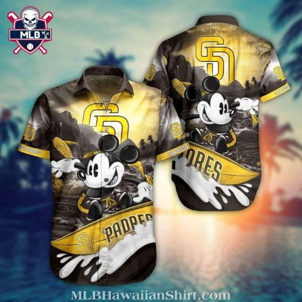 San Diego Padres Hawaiian Shirt – Mickey’s Surfing Adventure Edition