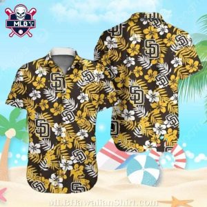 San Diego Padres Hibiscus Pattern MLB Hawaiian Shirt