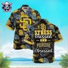 Sunset Swells – Personalized San Diego Padres Beach-Themed Aloha Shirt