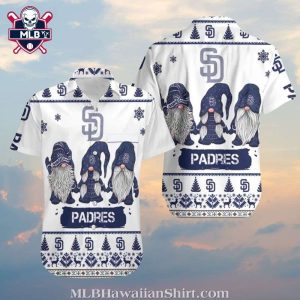 San Diego Padres Winter Gnome Aloha Shirt