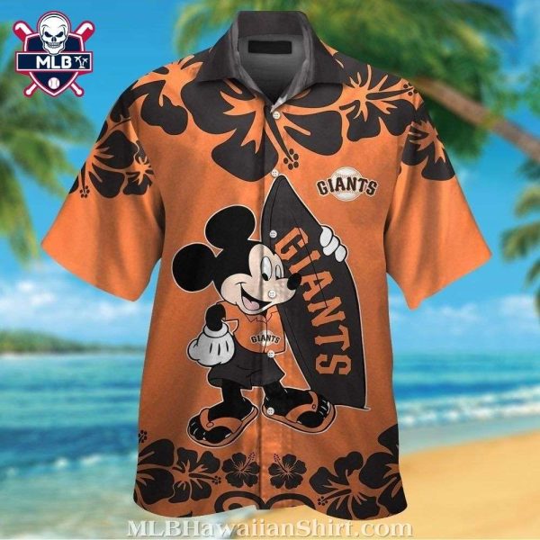 San Francisco Giants Aloha Shirt – Mickey Mouse Surfboard Edition