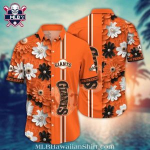 San Francisco Giants Blooming Baseball Hawaiian Shirt – Orange Floral Cheer