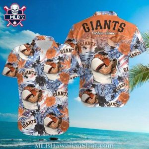 San Francisco Giants Coastal Breeze Custom Name Aloha Shirt