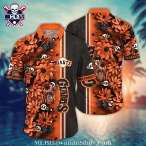 San Francisco Giants Floral Fanfare Tropical Hawaiian Shirt – Vibrant Orange