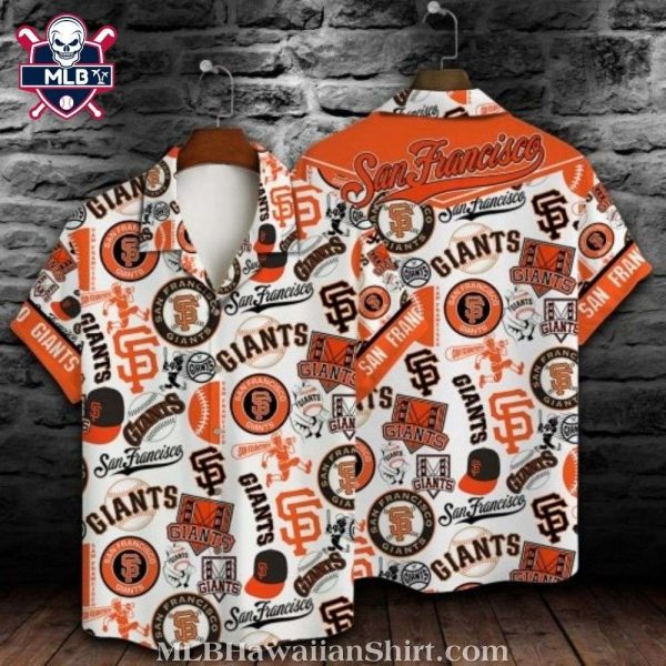 San Francisco Giants Iconic Logos Hawaiian Shirt