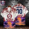 Sundown Palm – Atlanta Braves Red Sunset Tropical Hawaiian Shirt