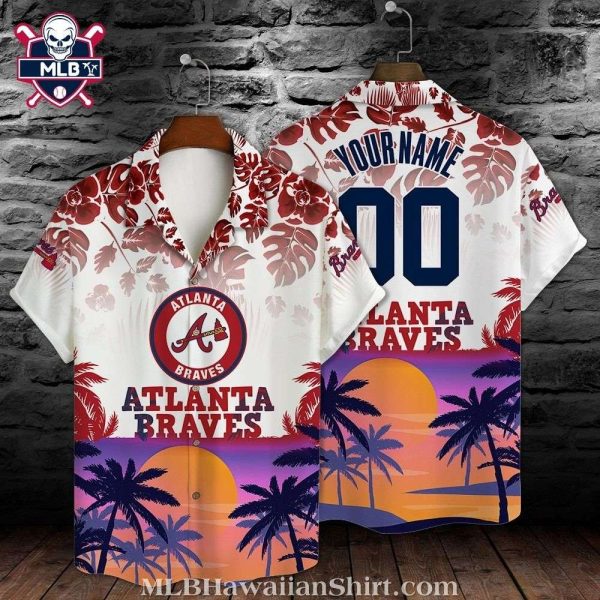 Sandy Beach Atlanta Braves Sunset Aloha Shirt – Twilight Palms