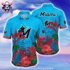 Summer Splash Marlins – Miami Marlins Tropical Hawaiian Shirt