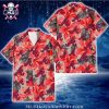 Red Hibiscus Bloom Atlanta Braves Tropical Hawaiian Shirt