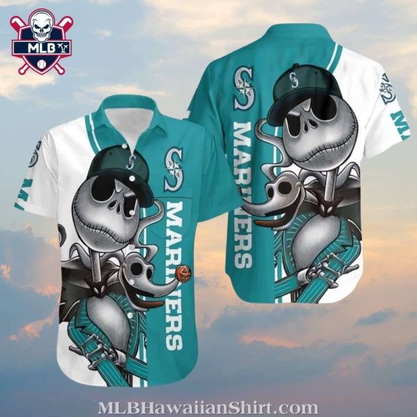 Seattle Mariners Hawaiian Shirt – Jack Skellington And Zero Edition