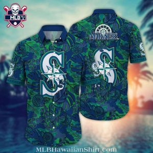 Seattle Mariners Jungle Leaf Baseball Hawaiian Shirt