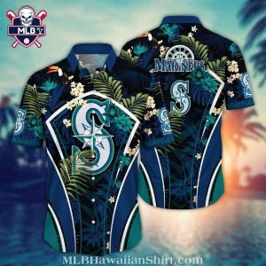 Seattle Mariners Midnight Floral And Toucan Hawaiian Shirt