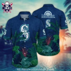 Seattle Mariners Midnight Palm Hawaiian Shirt