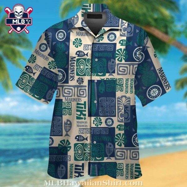 Seattle Mariners Tiki Pattern Tropical Hawaiian Shirt