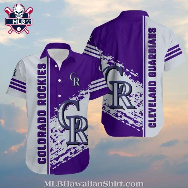 Sleek Colorado Rockies Guardian Stripe MLB Hawaiian Shirt