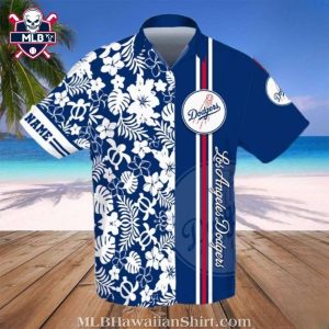 Split Swagger LA Dodgers Hawaiian Shirt – Two-Tone MLB Elegance