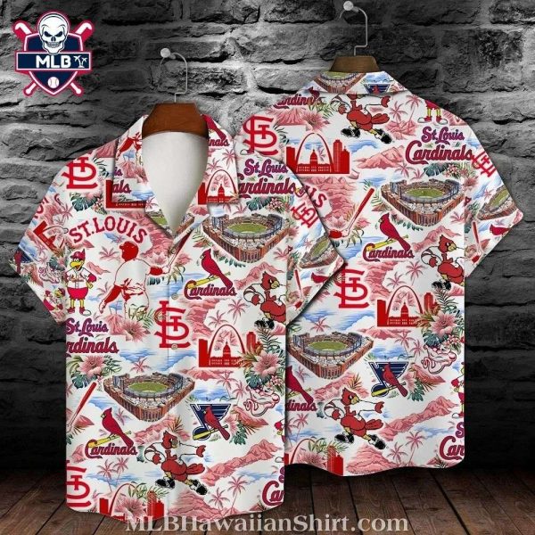 St. Louis Cardinals Iconic Landmarks Hawaiian Shirt – MLB Tropical Fan Apparel