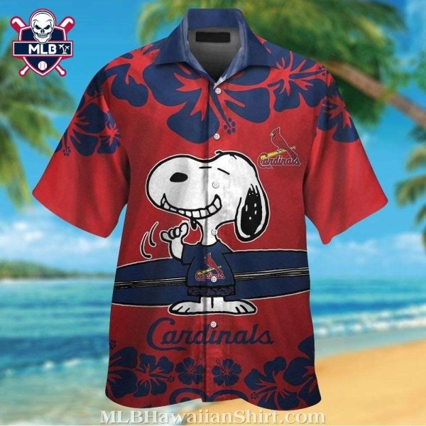 St. Louis Cardinals Snoopy Surfboard Hawaiian Shirt