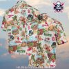 MLB St. Louis Cardinals Aloha Shirt Featuring Minnie Mouse And Surfboard