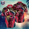 Shadow Play Red And White Cardinals Baseball Aloha Shirt