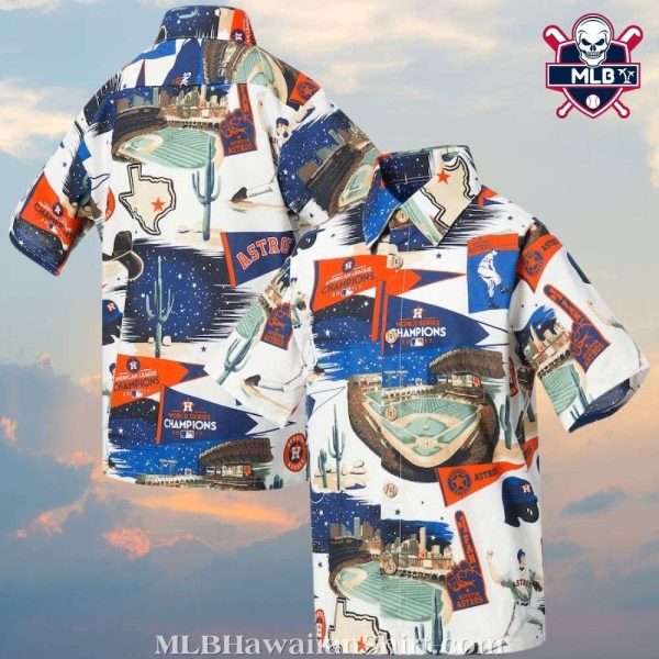 Stadium Cactus Pattern Houston Astros Hawaiian Shirt