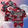 Sleek Striped Pineapple Cincinnati Reds Tropical Hawaiian Shirt