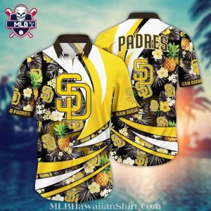 Summer Citrus Swirl – San Diego Padres Vibrant MLB Hawaiian Shirt