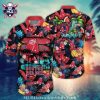 Patriotic Boston Red Sox Hawaiian Shirt With Flags And Baseballs