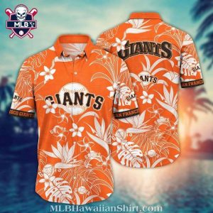 Sun-Kissed SF Giants Hawaiian Shirt – White Floral Breeze Edition