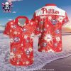 Summer Of Phillies Red, White And Blue Tropical Hawaiian Shirt