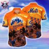 Orange Sunset NY Mets Hawaiian Shirt – Palm Silhouette Edition