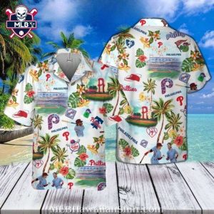 Sunset At Citizens Bank Park – Philadelphia Phillies Hawaiian Shirt