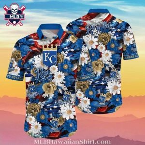 Sunset Blossoms Kansas City Royals Tropical Hawaiian Shirt