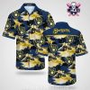 Milwaukee Brewers Hawaiian Shirt With Ocean And Floral Graphics