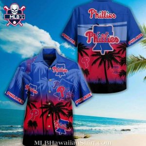 Sunset Palms Philadelphia Phillies Hawaiian Shirt – Tropical Sunset Vibes