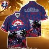 Stadium Baseball Pattern Texas Rangers Hawaiian Shirt