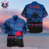 Sky Blue Palm Atlanta Braves Hawaiian Shirt