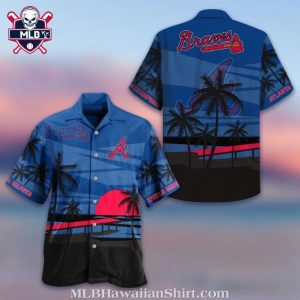 Sunset Serenity Atlanta Braves Shirt – Palm Shadows And Coastal Hues