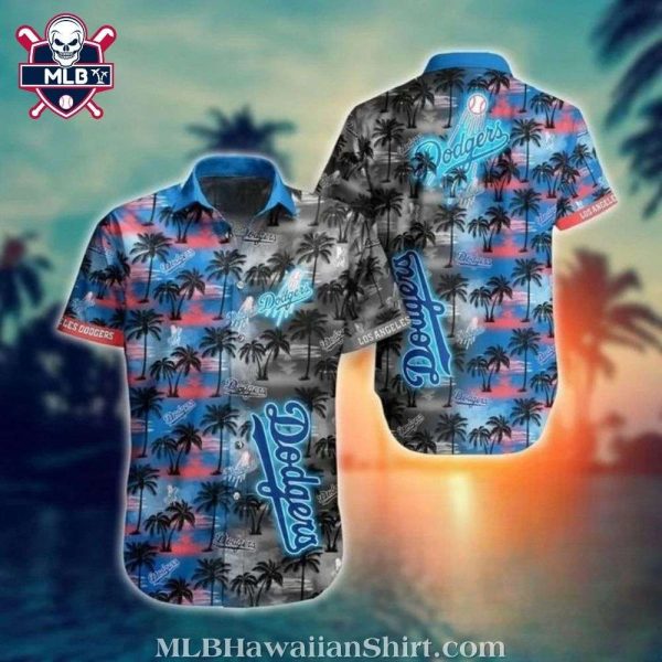 Sunset Silhouette LA Dodgers Tropical Shirt – Evening MLB Vibes