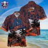 Sunset And Palm Tree silhouette Detroit Tigers Aloha Shirt